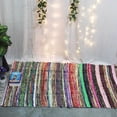 thumbnail image 1 of Aakriti Handmade Rag Rug, Chindi Rug, Multicolored, Indian Rug, Recycled Rug, Boho Style, Decorative Rug ( 5x3 ft) (White), 1 of 5