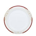 thumbnail image 5 of Balsa Circle 10 Pieces 10" White Plastic Salad Plates Red Gold Trim Disposable Tableware, 5 of 8