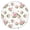 Pioneer Flower Floral-3, variant on Pioneer Flower Floral Print Pattern Round Fitted Tablecloth with Elastic Edge, Waterproof Dining Table Cover for Indoor Outdoor Camping and Daily Use