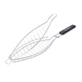 thumbnail image 1 of GROWTH TANK Barbecue Metal Mesh shape Grilling Basket Rack For Grilled Fish at Party, 1 of 9