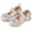 Silver, variant on Girls Dress Shoes,Glitter Pearl Bow Princess Performance Shoes Pink 11 M