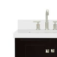 thumbnail image 6 of ARIEL Cambridge 61 Inch Espresso Bathroom Vanity Double Sink, Solid Wood, White Quartz Countertop, 1.5-Inch Edge, Rectangular Undermount Sinks, 4 Soft Closing Doors, 6 Drawers, 6 of 10