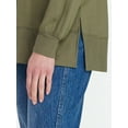 thumbnail image 6 of Time and Tru Women's French Terry Tunic Top with Long Sleeves, Sizes XS-XXXL, 6 of 6