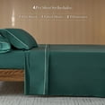thumbnail image 6 of MooMee Sheet Set Queen 600TC 100% Long-Staple Cotton Silky Sateen Smooth Luxury 4pcs(Forest Green), 6 of 6