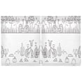 thumbnail image 2 of Bicycles and Trees Pattern Kitchen Curtains Tier Set 27x36 Inch 2 Panels Semi Sheer Light Filtering Privacy UV Protection, 2 of 8