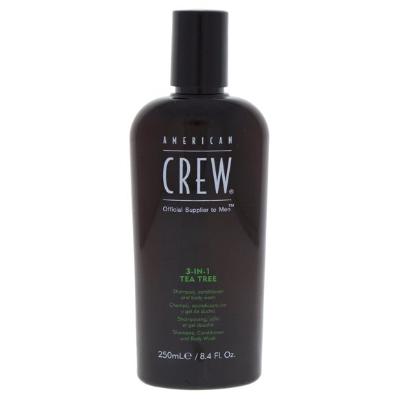 3-In-1 Tea Tree Shampoo & Conditioner & Body Wash by American Crew for Men - 8.4 oz Shampoo & Conditioner & Body Wash