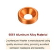 thumbnail image 4 of Unique Bargains Lot de 30 Rondelles de Comptoir M3 en Alliage d'Aluminium Anodisé, Orange, 4 of 4