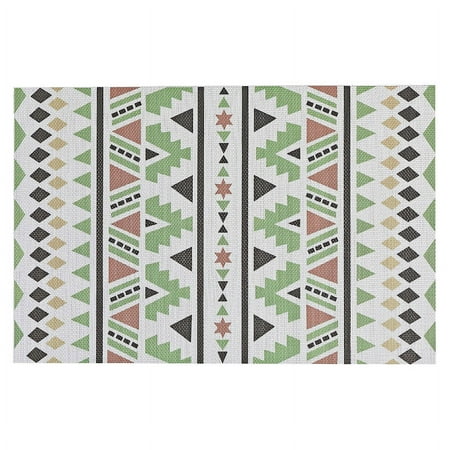 

Maison Concepts Vinyl Placemat (Bohemian) (Green) - Set of 12 (12L X 18W X 1H)