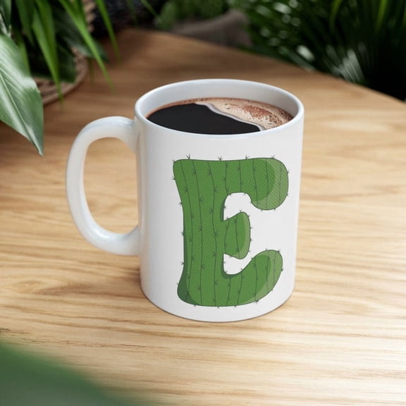 Letter E Green Initial Mug Letter Mug Cup Initial E PerS1onalized Initial Mug Alphabet Mug Letter Mug Gift for Loved Ones 11oz