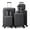 Gray, variant on Ktaxon 3-Piece Luggage Set Hardshell Lightweight ABS Carry On Suitcase 360° Spinner Wheels Black