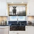 thumbnail image 2 of Coolnuti Highland Cow Valances for Windows 36 Inch Small Window Blackout Valance Curtains Rod Pocket Window Curtains Treatment for Kitchen Bathroom Cafe, 1 Panel Home Decor, 2 of 7