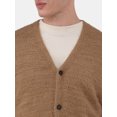 thumbnail image 4 of No Boundaries Men's Fuzzy Cardigan Sweater, Sizes XS-3XL, 4 of 5