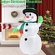 thumbnail image 3 of Muñeco de nieve inflable de Navidad de 7 pies, decoración de patio al aire libre, hombre de nieve con luces LED y sombrero negro, decoración exterior de invierno para fiestas, patio, jardín, césped, r, 3 of 5