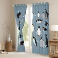 thumbnail image 3 of Feelyou Kawaii Antarctic Penguin Curtains Pack of 2 (42x84 Each), Cute Cartoon Animal Curtains Blackout, Teens Kids Girls Boys Bedroom Curtains, Curtains and Drapes Home Decor, 3 of 6