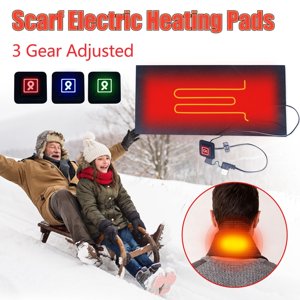 Riforla Heating Pads Thermal Scarf Heated Pad USB Heater Clothing Heating Pad Heating Scarf Heating Pad Three Gear Regulation USB Heater Pad Black