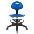 thumbnail image 3 of TAKE UR SEAT Deluxe Polyurethane Drafting Lab Stool Chair, 18" Adjustable Footring, 8" Adjustable Height, 450 lbs seat Capacity, Heavy Duty, Built and Shipped Within 24 Hours, Blue  (Rubber), 3 of 8
