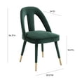 thumbnail image 4 of TOV Furniture Petra Forest Green Velvet Side Chair with Gold Tipped Legs, 4 of 7
