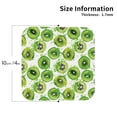 thumbnail image 2 of Honeii Green Kiwi print Leather Coaster Set of 4, ideal for safeguarding your furniture from drinks spills and effortless cleanup-Square, 2 of 6