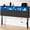 Drak Gray, variant on Greenstell Twin Size Adjustable Storage Headboard Only - Modern Upholstered Head Board with LED Lights, Charging Station & Soft Padding, Pink