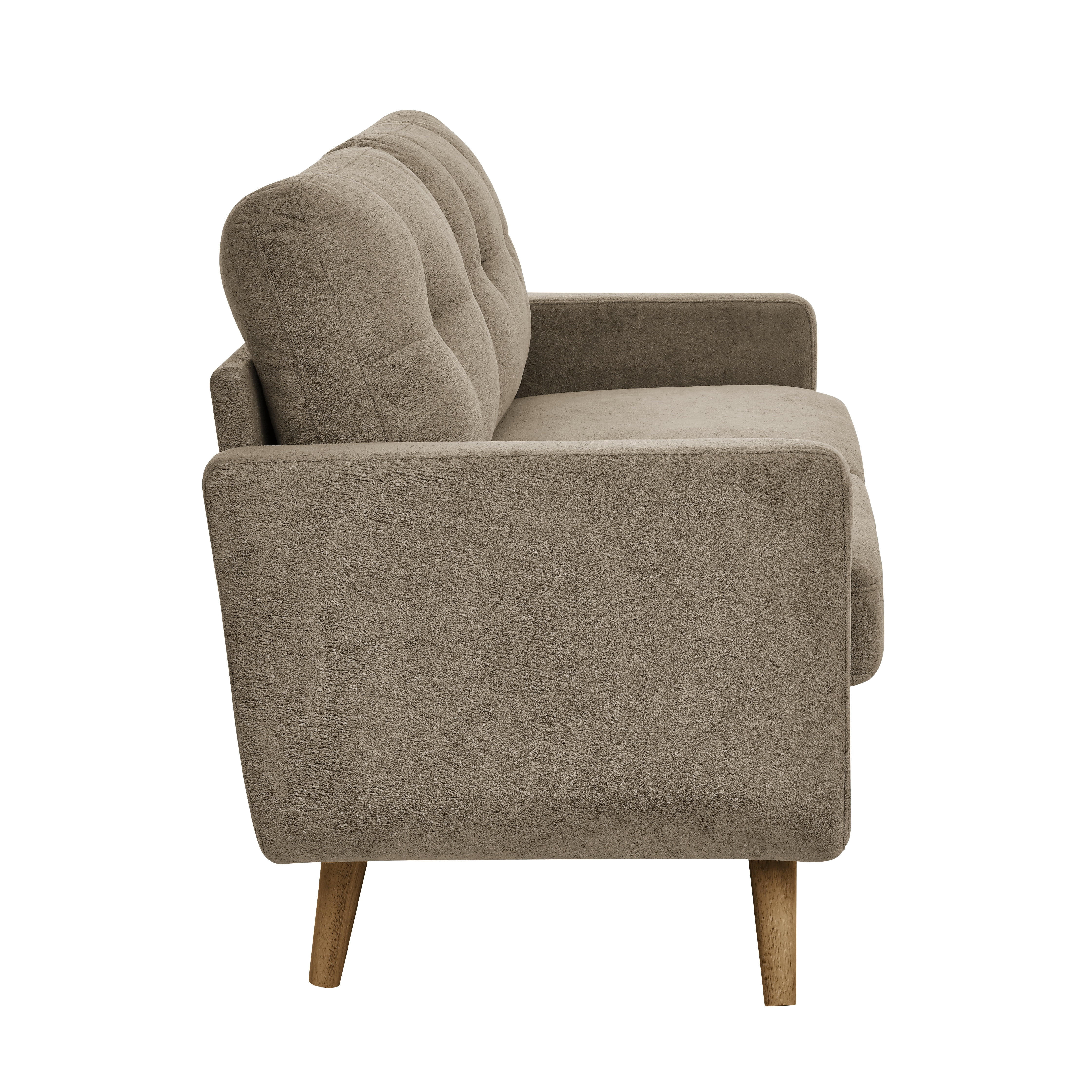 Aukfa 68" Small Sofa Couch Comfy Mid Century Modern Loveseat Sofa for Living Room Bedroom, Khaki