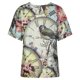 thumbnail image 5 of Blusas sueltas de manga corta con estampado Floral de verano clásico para mujer Pompotops  hfajkhk130008, 5 of 8