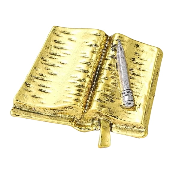 Artistic Book Shaped Enameled Rhinestones Brooch For Cultural Expression And Fashion Enthusiasts Seeking Unique Jewelry