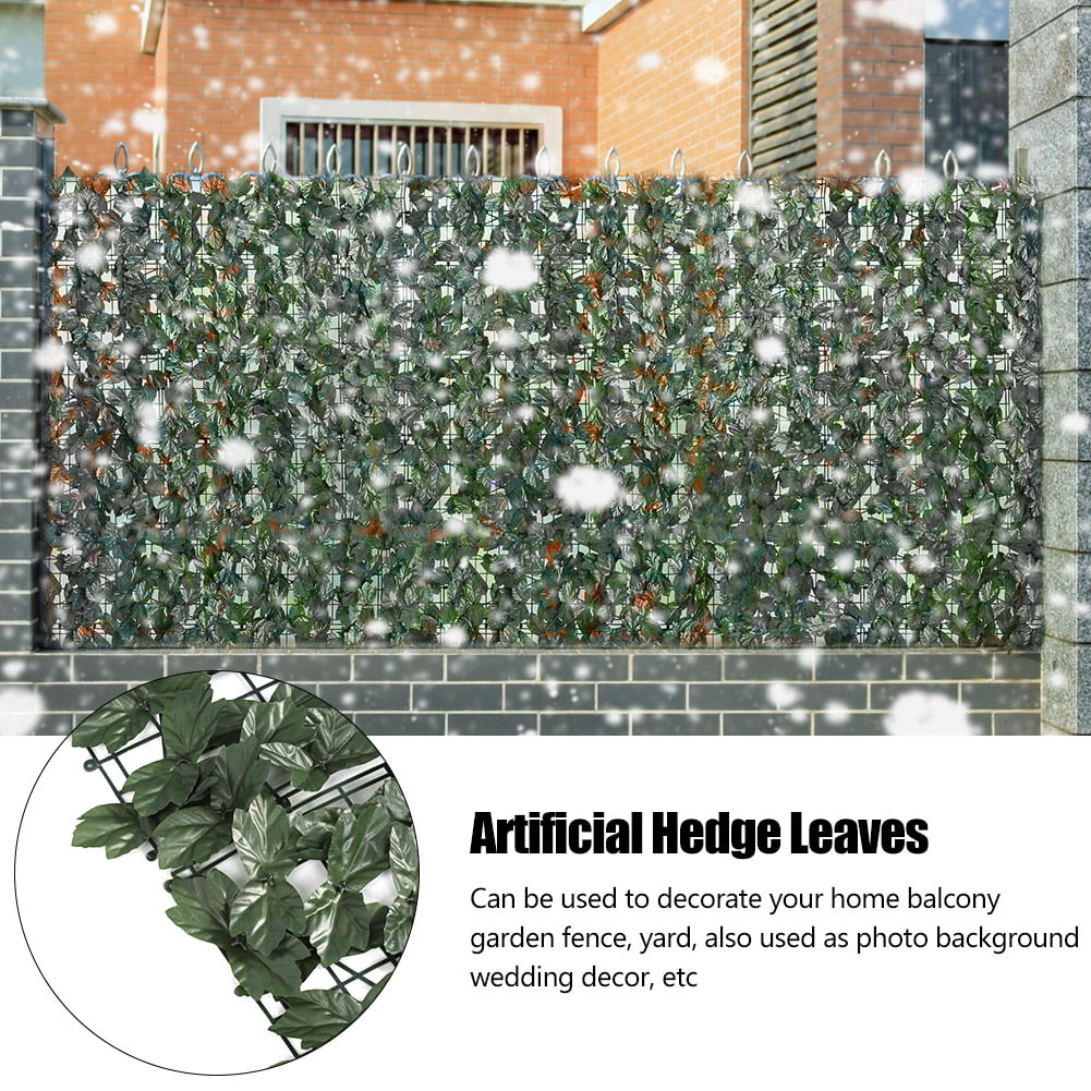 WALFRONT 1*3m Plastic Artificial Hedge Leaves Simulated ...