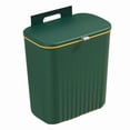thumbnail image 2 of Cubo de Basura de Cocina, Puerta de Armario para el Hogar, Cubierta Deslizante Colgante, Cubo de Almacenamiento, Cubo de Basura, Cubo de Basura Montado en la Pared, Verde, 2 of 10