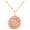 Rose Gold, variant on Reversible Capricorn Zodiac Sign Charm Coin Pendant Necklace in Solid Gold (20 Inches)