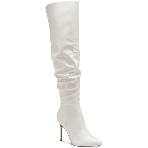 INC Womens Iyonna Slouchy Faux Leather Over-The-Knee Boots
