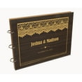 thumbnail image 7 of Darling Souvenir Personalized Engraved Laser Cut Wedding Guest Book Wooden Cover Sign-in Book Registry Guestbook Scrapbook-2K, 7 of 7
