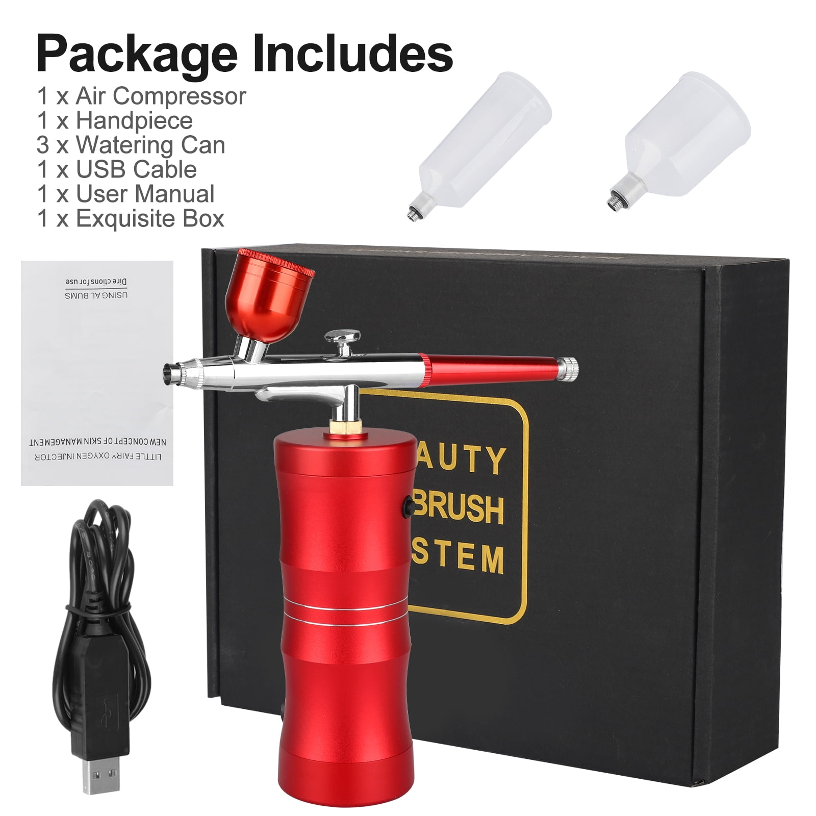 Airbrush Rechargeable Handheld Mini Air Compressor Spray Gun Ink