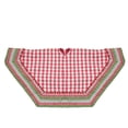thumbnail image 2 of Northlight Buffalo Plaid Christmas Tree Skirt -  50" - Red and White, 2 of 3