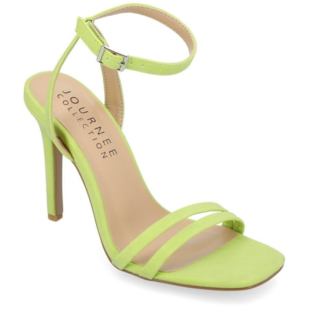 

Journee Collection Womens Yevva Ankle Strap Stiletto Open Toe Pumps
