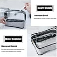 thumbnail image 5 of MODENGKONGJIAN TSA Approved Toiletry Bag, 3 Pcs Clear Toiletries Bags Quart Size Travel Makeup Cosmetic Bag for Women Men, Carry on Airport Airline Compliant Bag (Black), 5 of 10