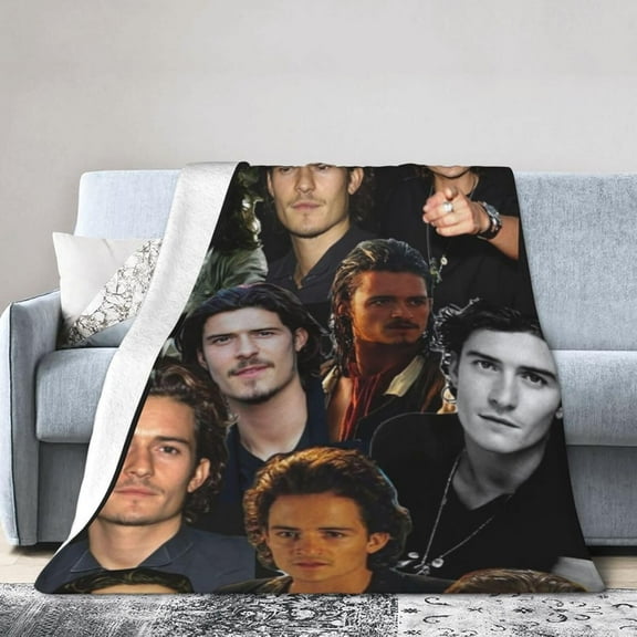 Orlando Bloom Fleece Blanket for Couch - Throw Blanket Lightweight Orlando Bloom Merch Super Soft Cozy Luxury Bed Blanket Microfiber and Throws for Sofa