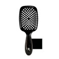 thumbnail image 2 of 1 Piece Hexagonal Grid Comb Wet and Dry Hairdressing Comb Straight Hair Styling Hollow Massage Comb Yellow, 2 of 4