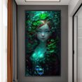 thumbnail image 3 of Punto Cruz Niña Planta Submarina Con Algodón Ecológico 11CT Bordado 40x75cm, 3 of 9