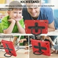 thumbnail image 2 of XYX Kids Case for Samsung Galaxy Tab A9+/A9 Plus Case 11 inch with Shoulder Strap, Shockproof Handle Kickstand (2023, SM-X210/X216/X218), Red, 2 of 7