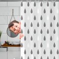 thumbnail image 3 of Wosthever Efecto no pasante y drapeado PEVA impermeable Antiadherente Ecológico A prueba de moho Extra grueso Sin metanal Higiénico Juegos de accesorios de baño GreyAguaGota,GrisGota de agua 150*180, 3 of 6