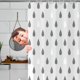 thumbnail image 4 of Kearding Poliéster PEVA de secado rápido Extra grueso A prueba de moho Protección de la privacidad No pasante Ecológico Impermeable Juegos de accesorios de baño GreyAguaGota, Gota de agua gris 120*180, 4 of 6