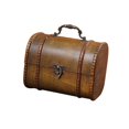 thumbnail image 4 of Milageto Trinket Box Hinged Treasure Chest Ornament Case Wooden Jewelry Box Organizer Brown, 4 of 8