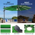 thumbnail image 6 of FLAME&SHADE 11 Ft LED Patio Cantilever Umbrella Outdoor Aluminum Offset Hanging Rotation w/Solar Lights,Green, 6 of 6