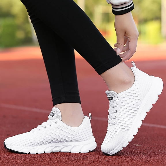 FOMIYES White Shoes for Men and Women with Breathable Fabric and -Resistant Sole