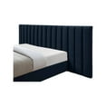 thumbnail image 6 of Meridian Furniture Pablo Navy Velvet King Bed with Chrome Metal Legs, 6 of 10