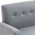 thumbnail image 4 of MOJAY Mid-Century Modern Fabric Upholstered Loveseat, Gray, 4 of 9