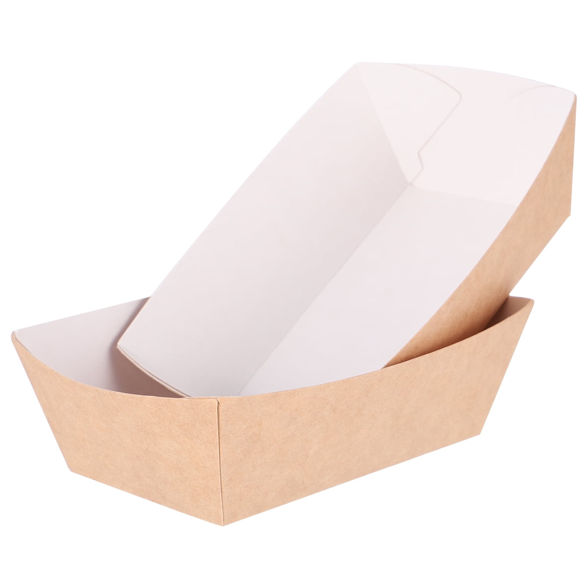 Buy Hemoton 100 Pcs Disposable Paper Food Serving Tray Kraft Paper Take