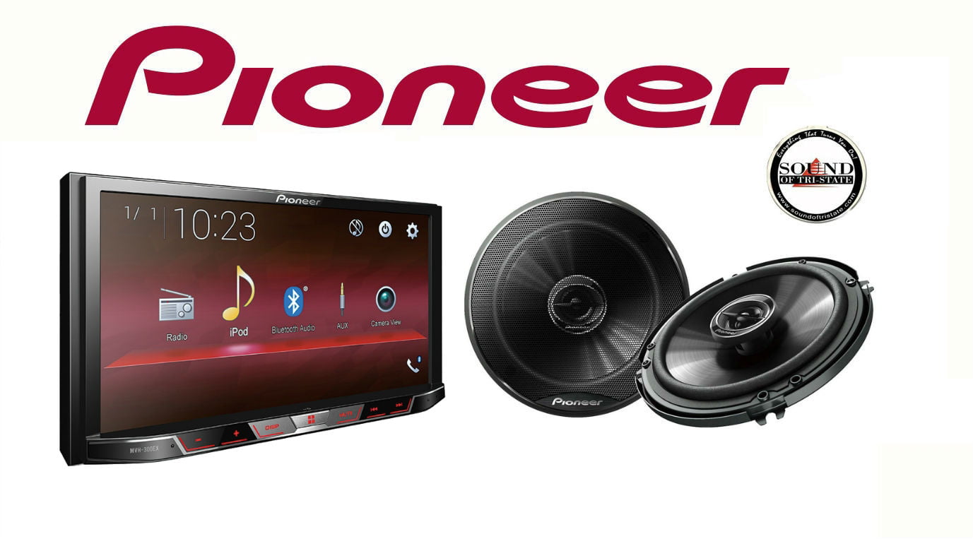 Pioneer MVH-300EX Double Din Digital Multimedia Video Receiver with 7 WVGA Touchscreen Display Built-in Bluetooth 