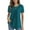 Acid Blue, variant on VERABENDI Women's Tops Plus Size Summer Casual Short Sleeve Lace Pleated Tunic Blouse M-4XL