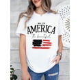 thumbnail image 1 of Camiseta de mujer Ropa de verano básicaAmerican Flag Print Crew Neck T-shirt, Casual Short Sleeve Top For Spring & Summer, Women's ClothingFather's Day, Mother's Day, New Year, Spring Festival, Vale, 1 of 7